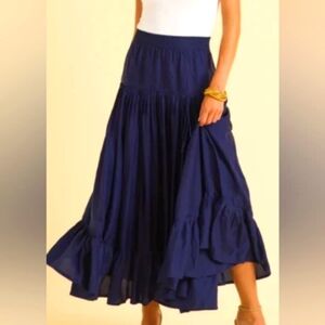 Calypso St. Barth Lourdes Silk Maxi Skirt